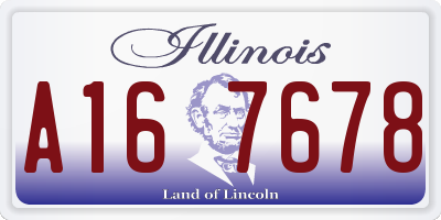 IL license plate A167678