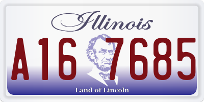 IL license plate A167685