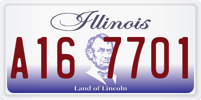 IL license plate A167701