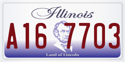 IL license plate A167703