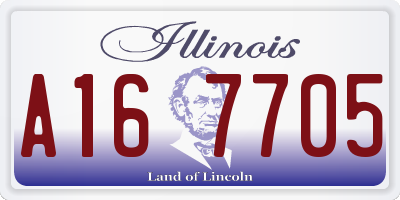 IL license plate A167705