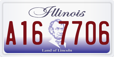IL license plate A167706