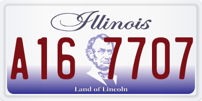 IL license plate A167707