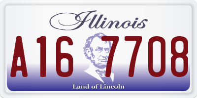 IL license plate A167708