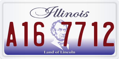 IL license plate A167712