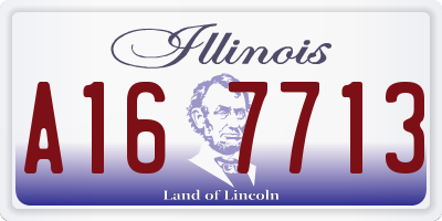 IL license plate A167713