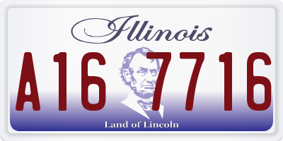 IL license plate A167716