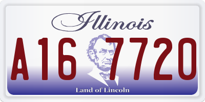 IL license plate A167720