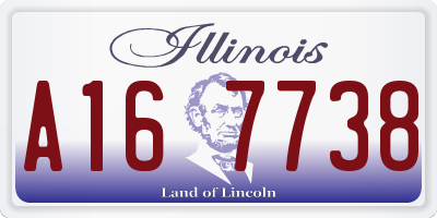 IL license plate A167738