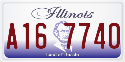 IL license plate A167740