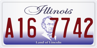IL license plate A167742