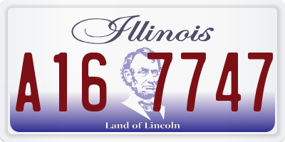 IL license plate A167747