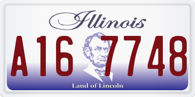 IL license plate A167748