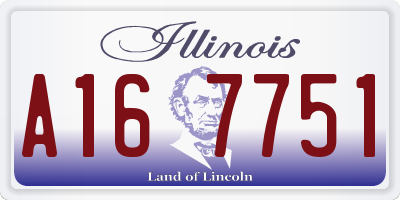 IL license plate A167751