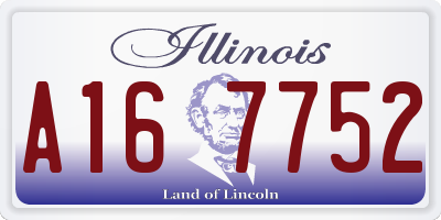 IL license plate A167752