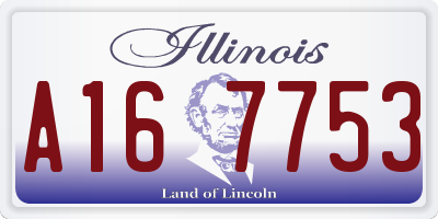 IL license plate A167753