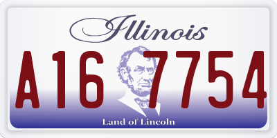 IL license plate A167754