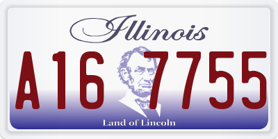 IL license plate A167755
