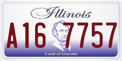 IL license plate A167757
