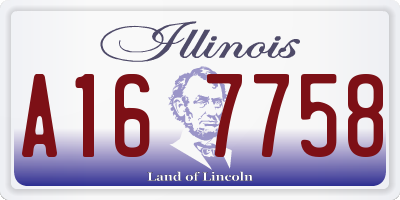 IL license plate A167758