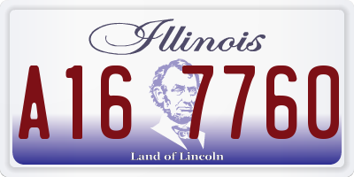 IL license plate A167760