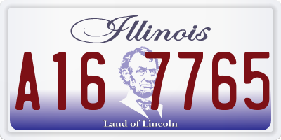 IL license plate A167765