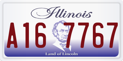 IL license plate A167767