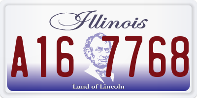 IL license plate A167768