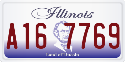 IL license plate A167769