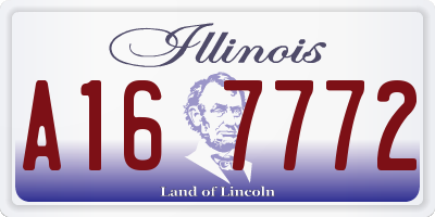 IL license plate A167772