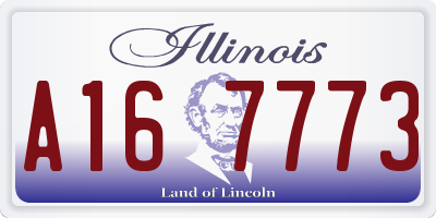 IL license plate A167773