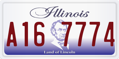IL license plate A167774