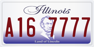 IL license plate A167777