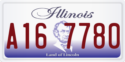 IL license plate A167780