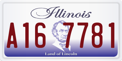IL license plate A167781
