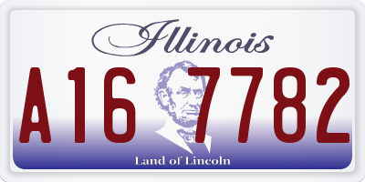 IL license plate A167782