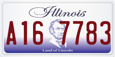 IL license plate A167783