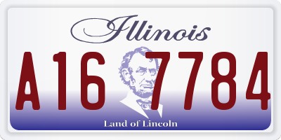 IL license plate A167784