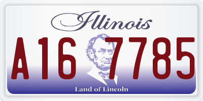 IL license plate A167785