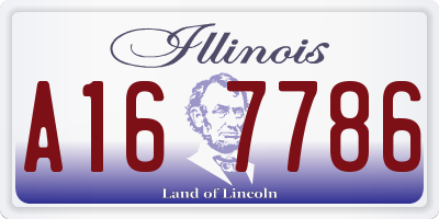 IL license plate A167786