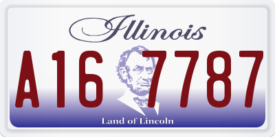 IL license plate A167787