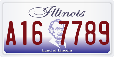 IL license plate A167789