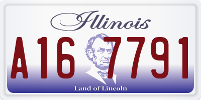 IL license plate A167791