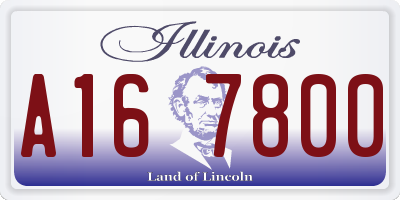 IL license plate A167800
