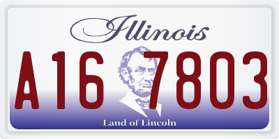 IL license plate A167803