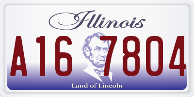 IL license plate A167804