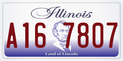 IL license plate A167807