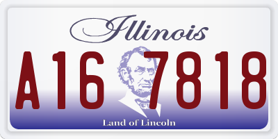 IL license plate A167818