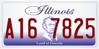 IL license plate A167825