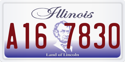 IL license plate A167830